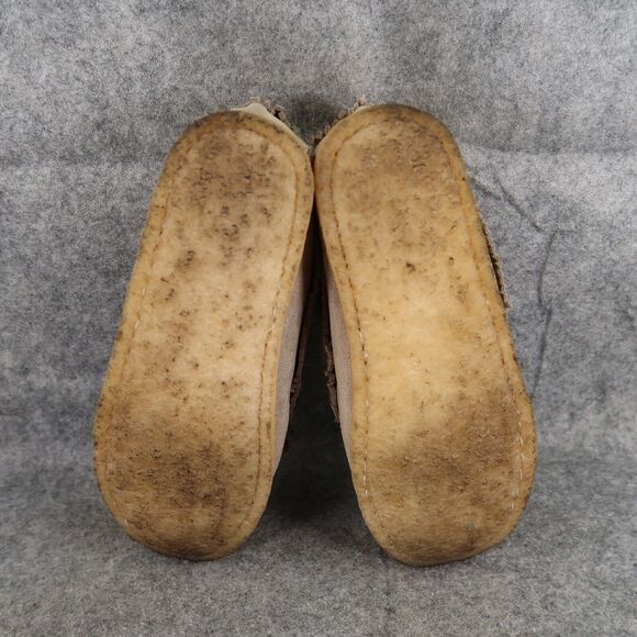 Eastland Shoes Womens 6.5 Moccasin Booties Casco 1955 Leather Fringe Bow Slip On - Picture 11 of 14